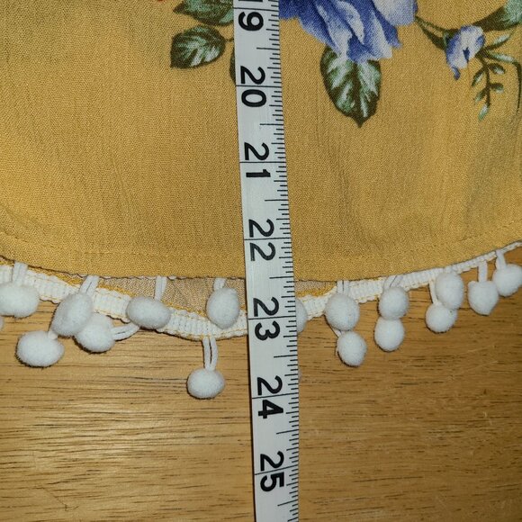 PERSAYA GIRL Yellow Woven Kimono Size L NEW - Picture 6 of 6